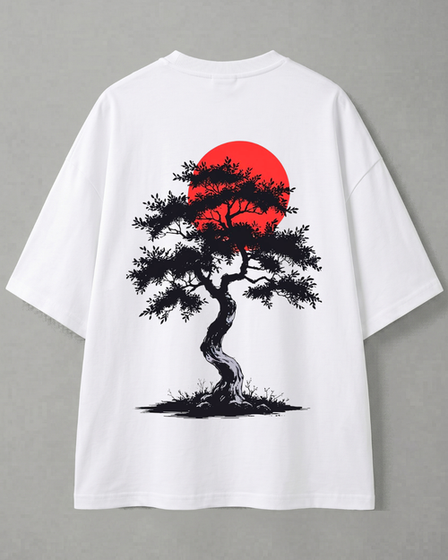 Japanese Bonsai Tree Drop Shoulder Tee